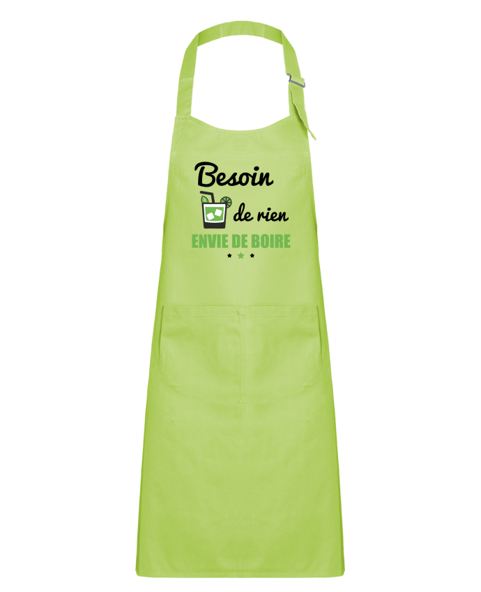 Kids chef pocket apron Besoin de rien, envie de boire by Benichan