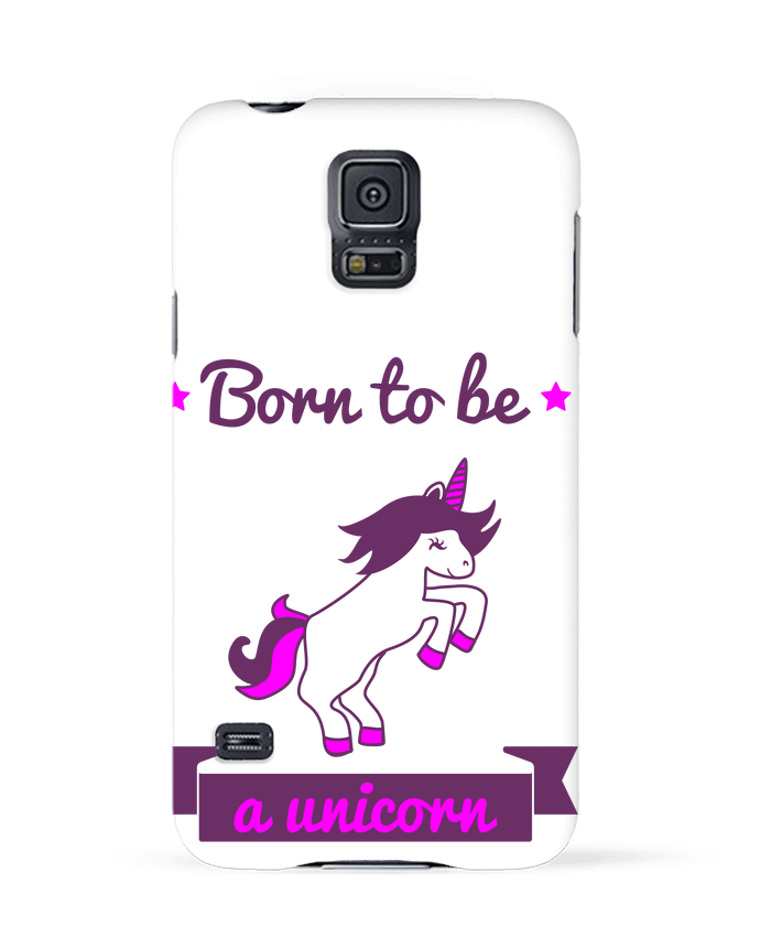 Case 3D Samsung Galaxy S5 Born to be a unicorn by Benichan