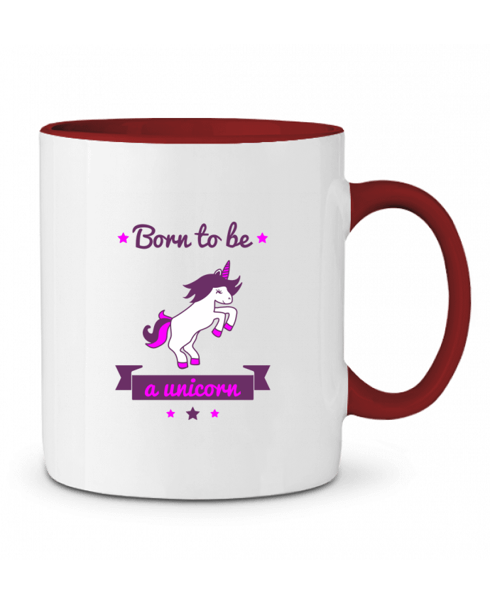 Two-tone Ceramic Mug Born to be a unicorn Benichan