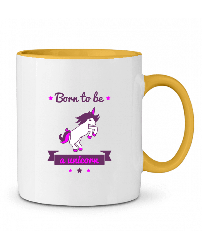 Two-tone Ceramic Mug Born to be a unicorn Benichan