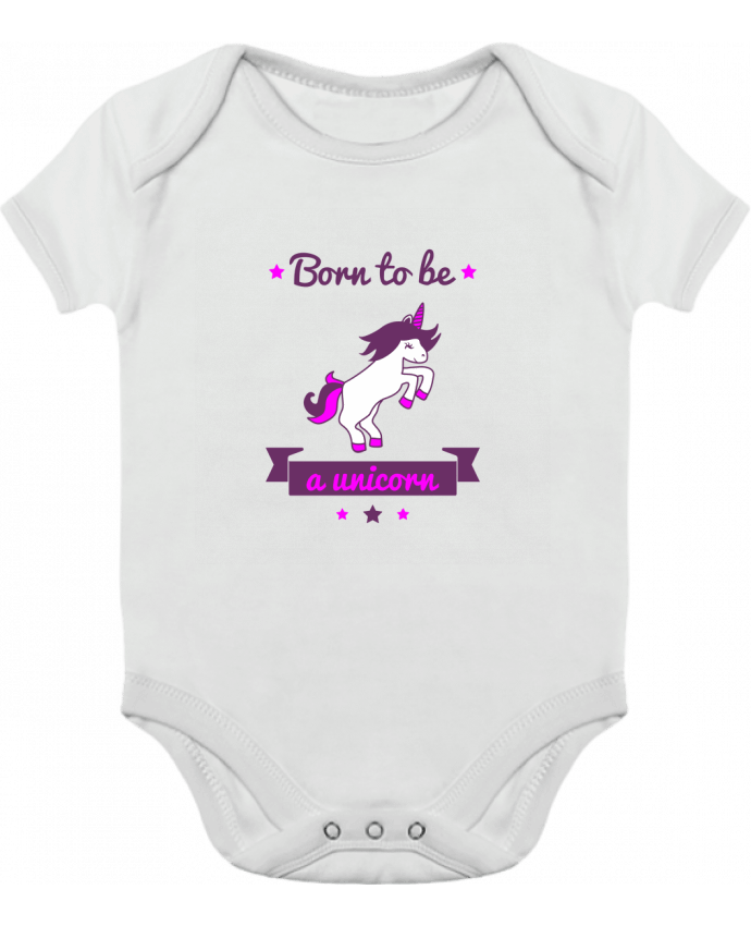 Body Bebé Contraste Born to be a unicorn por Benichan