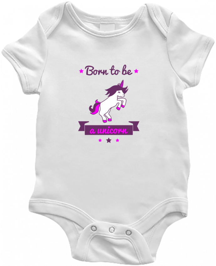 Body bébé Born to be a unicorn par Benichan