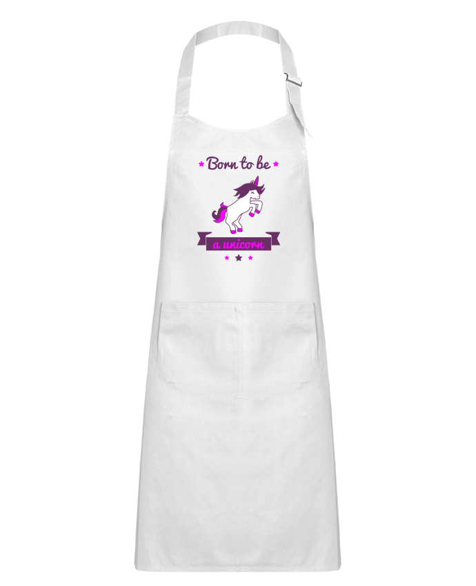 Kids chef pocket apron Born to be a unicorn by Benichan