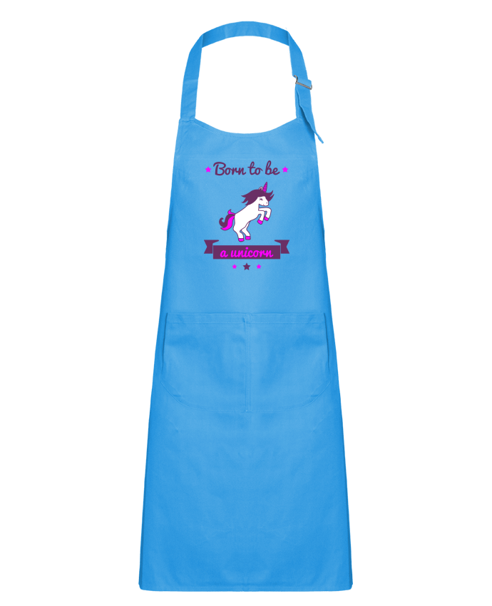 Kids chef pocket apron Born to be a unicorn by Benichan