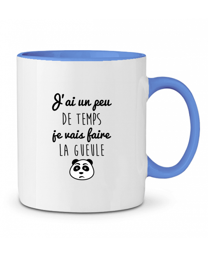 Two-tone Ceramic Mug J'ai un peu de temps je vais faire la gueule Benichan