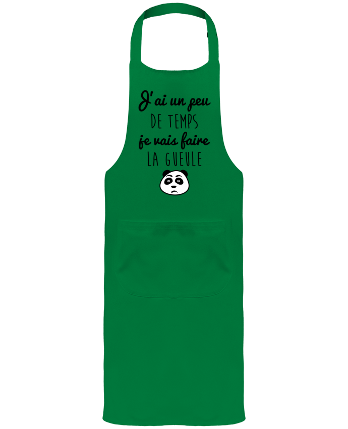 Garden or Sommelier Apron with Pocket J'ai un peu de temps je vais faire la gueule by Benichan