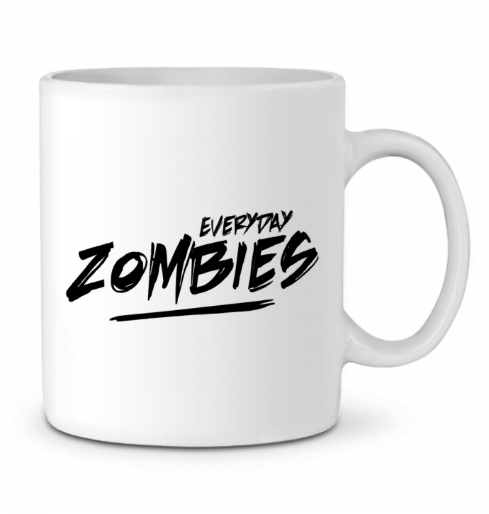 Ceramic Mug Everyday Zombies by tunetoo
