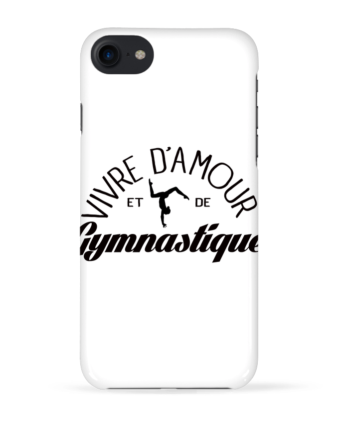 Case 3D iPhone 7 Vivre d'amour et de Gymnastique de Freeyourshirt.com