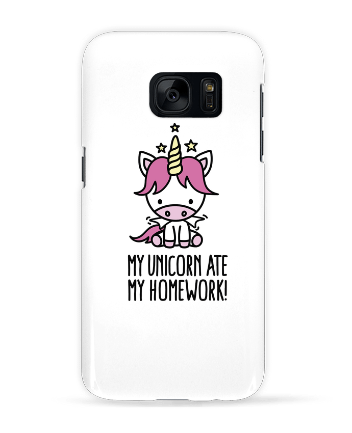 Case 3D Samsung Galaxy S7 My unicorn ate my homework by LaundryFactory