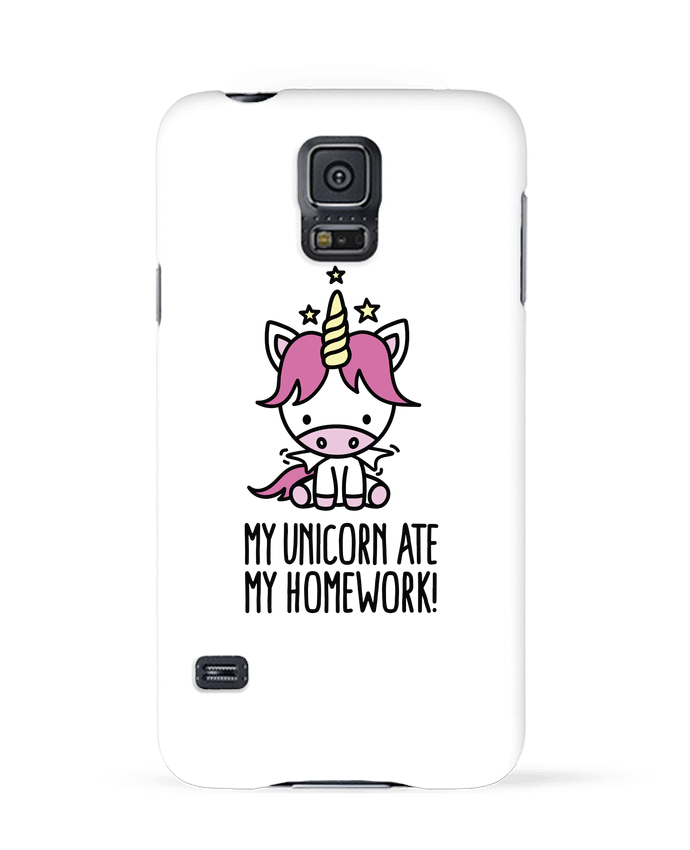 Case 3D Samsung Galaxy S5 My unicorn ate my homework by LaundryFactory