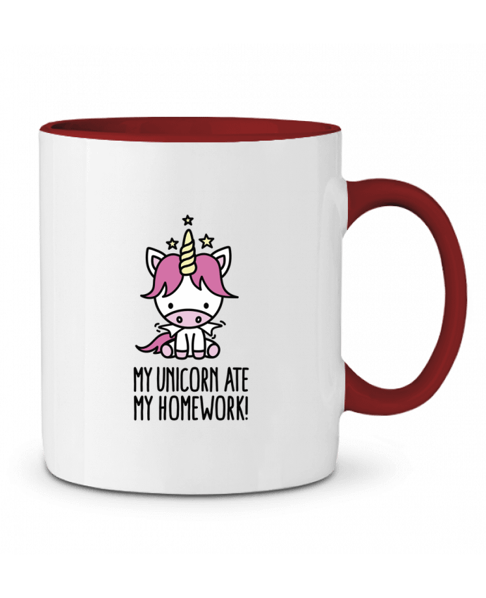 Mug bicolore My unicorn ate my homework LaundryFactory
