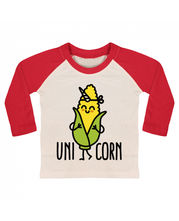 T-shirt baby Baseball long sleeve Uni Corn by LaundryFactory