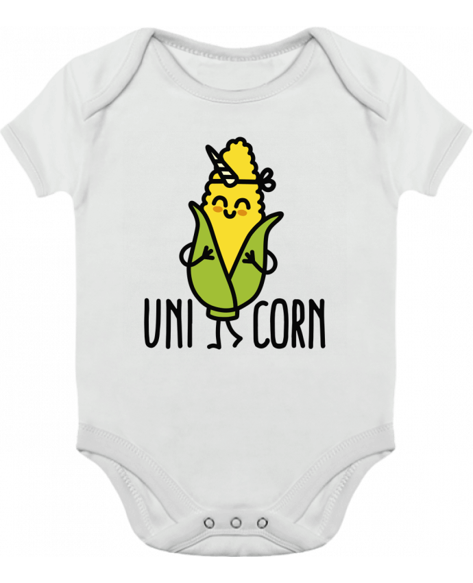 Body bébé manches contrastées Uni Corn par LaundryFactory