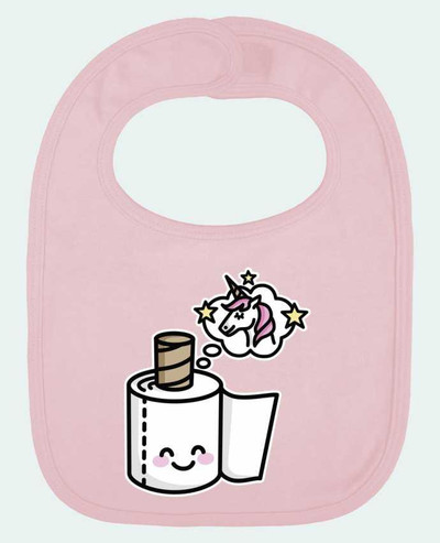 Bavoir bébé uni Unicorn Toilet Paper par LaundryFactory