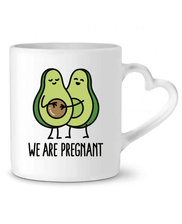 Taza Corazón Avocado we are pregnant por LaundryFactory