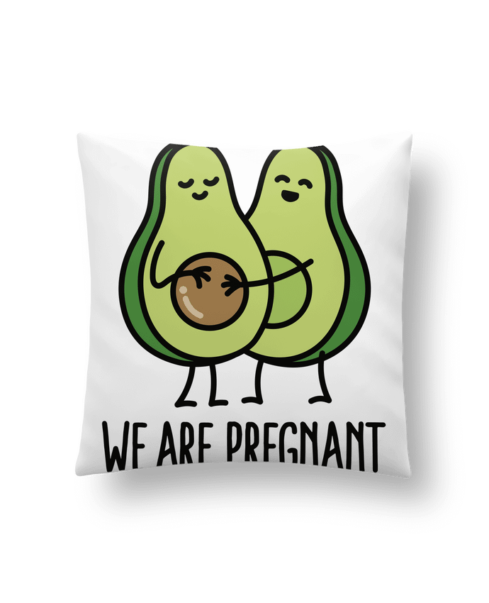Cushion synthetic soft 45 x 45 cm Avocado we are pregnant by LaundryFactory
