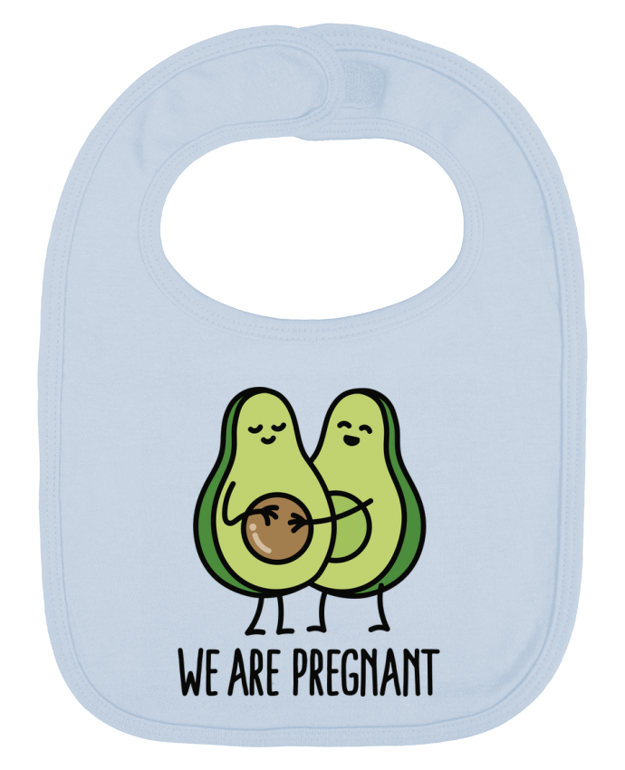 Bavoir bébé uni Avocado we are pregnant par LaundryFactory
