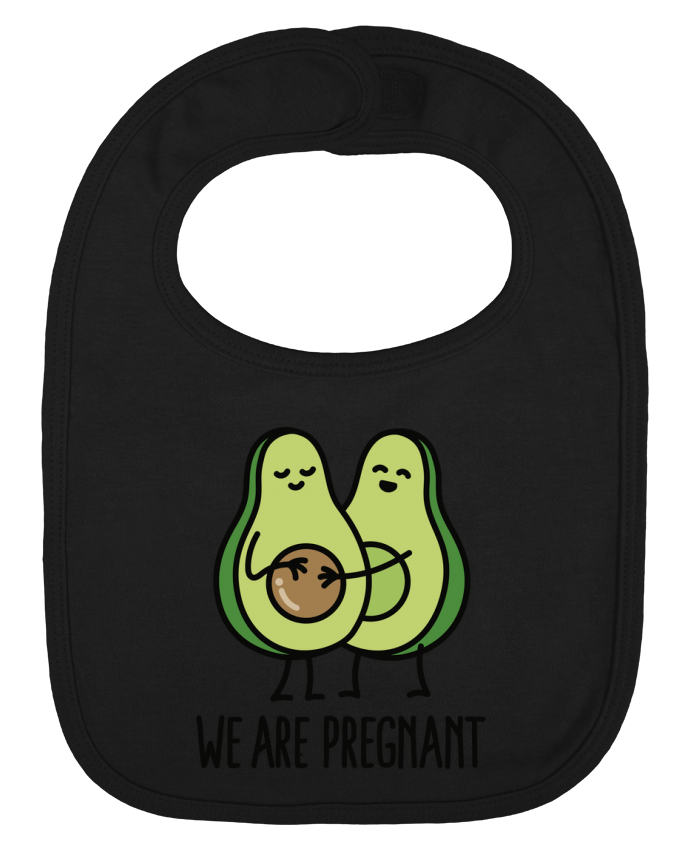 Baby Bib plain and contrast Avocado we are pregnant by LaundryFactory
