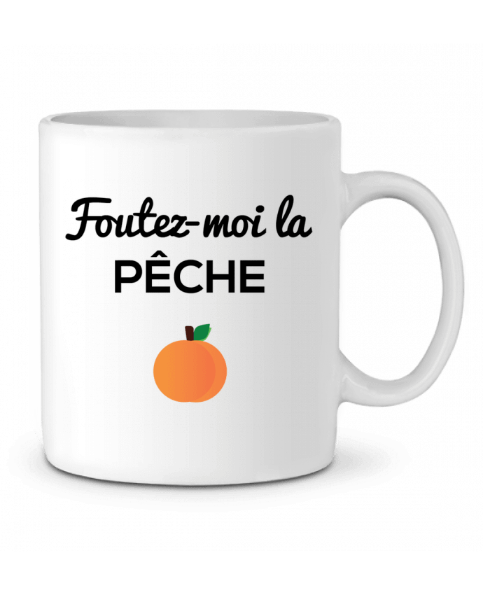 Ceramic Mug Foutez-moi la pêche by tunetoo