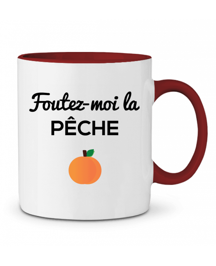 Mug bicolore Foutez-moi la pêche tunetoo
