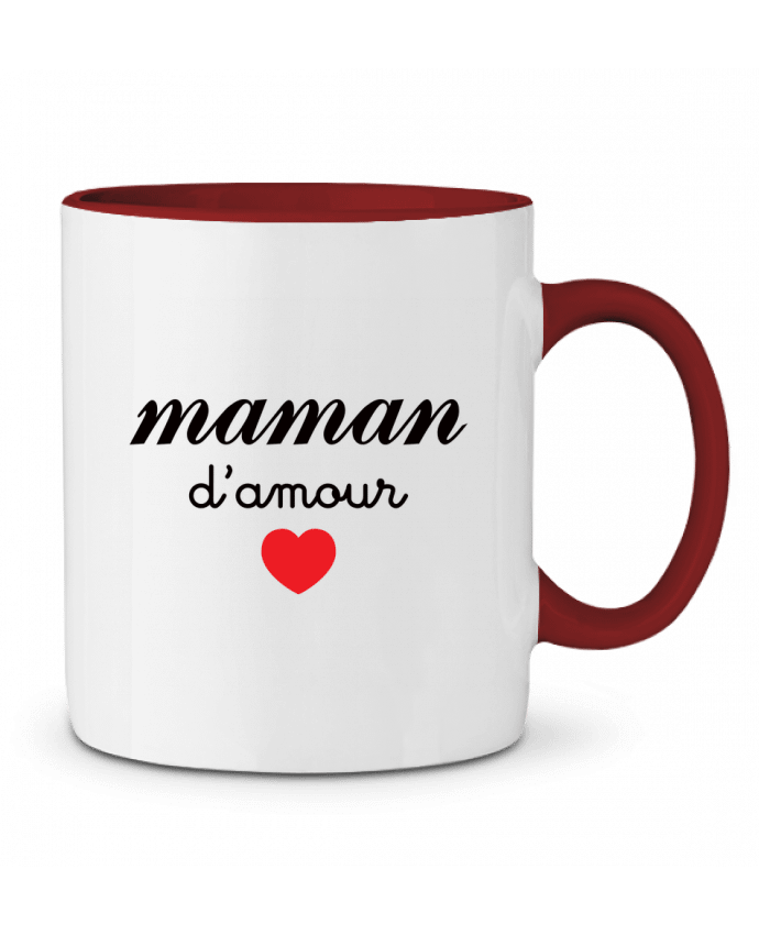 Mug bicolore Maman D'amour Freeyourshirt.com