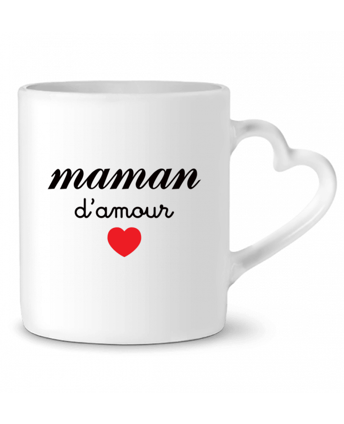 Taza Corazón Maman D'amour por Freeyourshirt.com