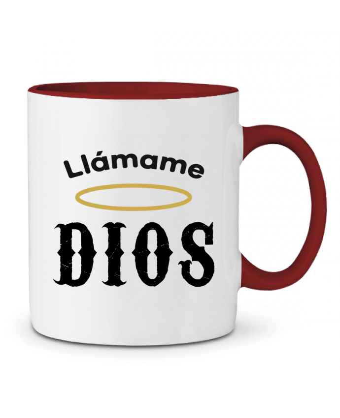 Mug bicolore Llámame Dios tunetoo