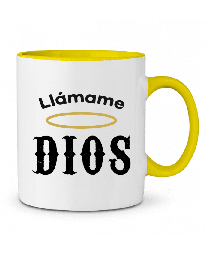 Mug bicolore Llámame Dios tunetoo