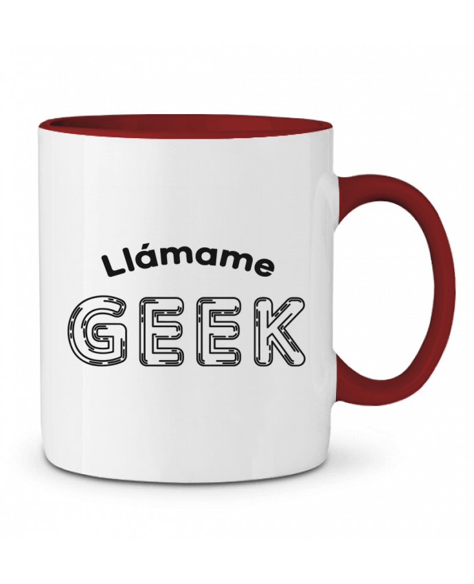 Mug bicolore Llámame GEEK tunetoo