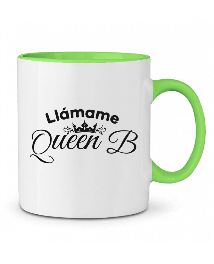 Taza Cerámica Bicolor Llámame Queen B tunetoo