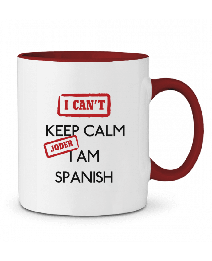 Mug bicolore I can't keep calm jorder I am spanish tunetoo