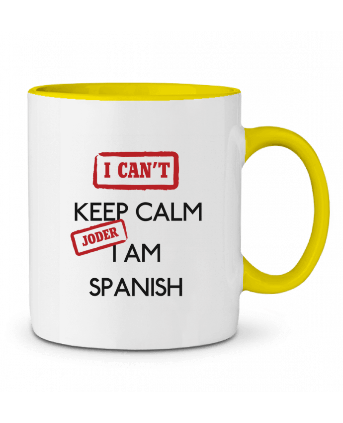 Mug bicolore I can't keep calm jorder I am spanish tunetoo