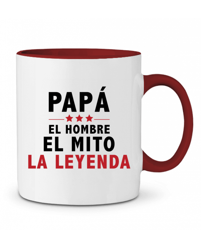 Mug bicolore PAPÁ : EL HOMBRE EL MITO LA LEYENDA tunetoo