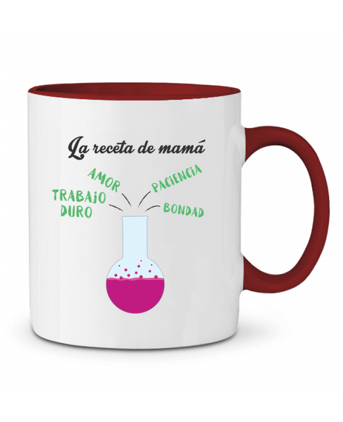 Taza Cerámica Bicolor La receta de mamá tunetoo
