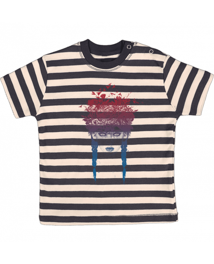 Tee-shirt bébé à rayures Summer Queen II par Balàzs Solti