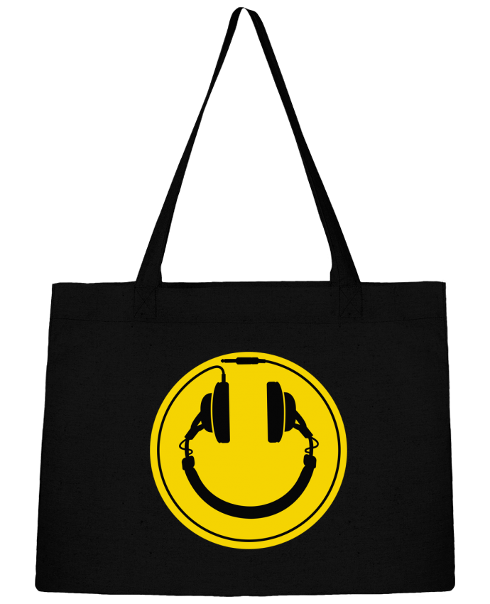 Shopping tote bag Stanley Stella SMILEY HEADPHONE by LaundryFactory
