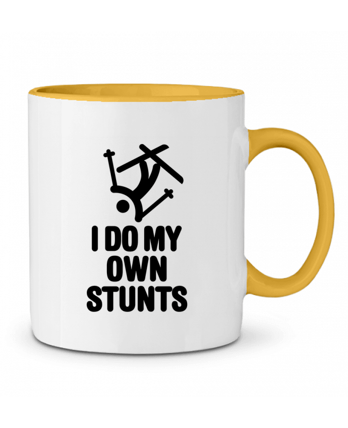 Two-tone Ceramic Mug I DO MY OWN STUNTS SKI Black LaundryFactory