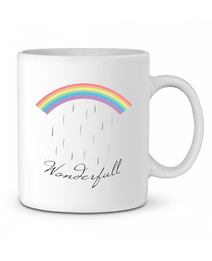 Ceramic Mug Wonderfull rainbow by CycieAndThings