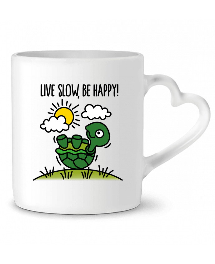 Mug coeur LIVE SLOW BE HAPPY par LaundryFactory