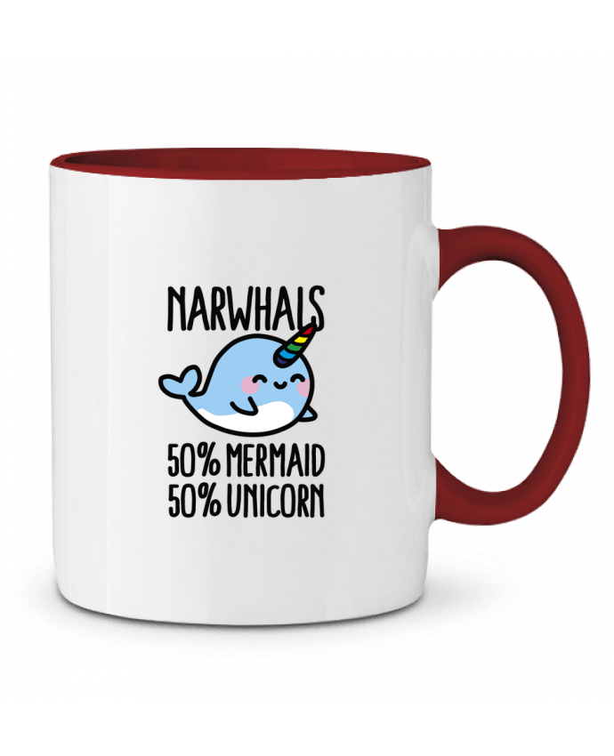 Mug bicolore NARWHALS MERMAID UNICORN LaundryFactory