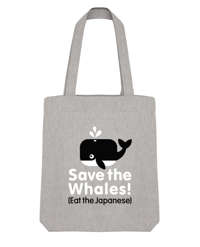 Tote Bag Stanley Stella SAVE THE WHALES EAT THE JAPANESE by LaundryFactory 