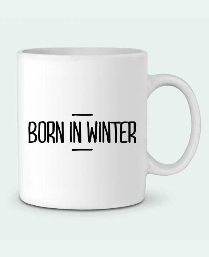Ceramic Mug Born in winter by tunetoo