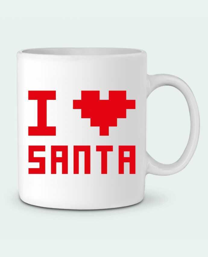 Ceramic Mug I LOVE SANTA by tunetoo