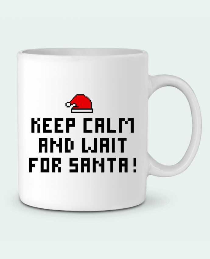 Ceramic Mug Keep calm and wait for Santa ! by tunetoo