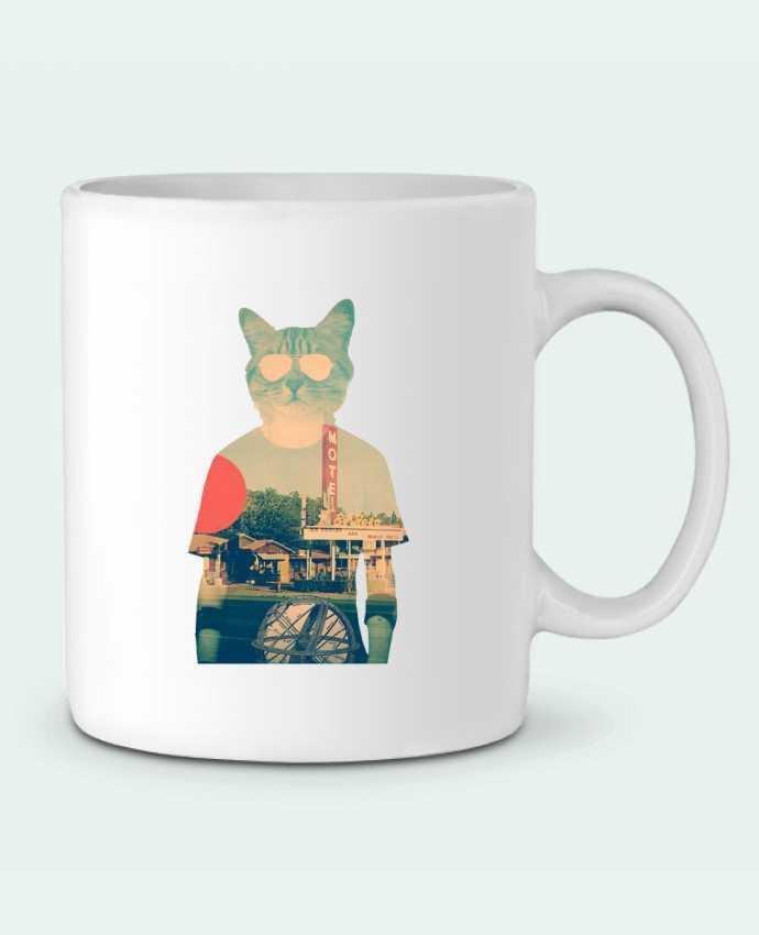 Ceramic Mug Cool cat by ali_gulec