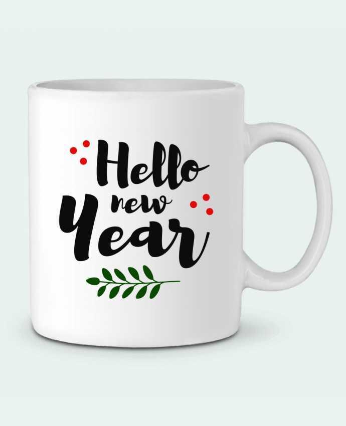 Ceramic Mug Hello New Year by tunetoo