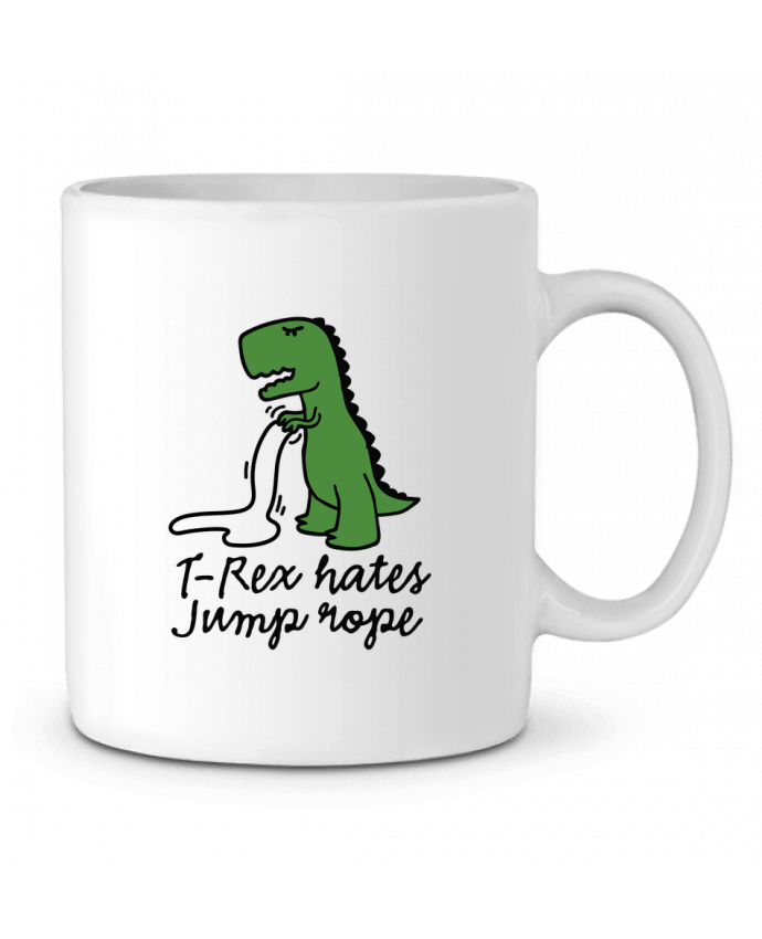 Ceramic Mug TREX HATES JUMP ROPE by LaundryFactory