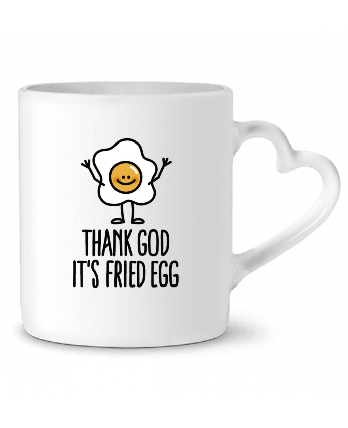 Mug coeur THANK GOD ITS FRIED EGG par LaundryFactory