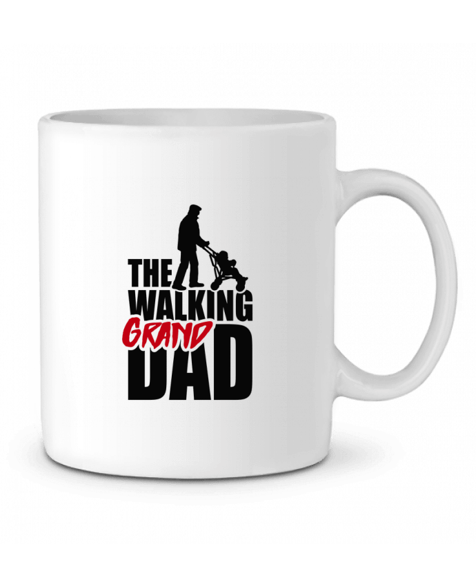 Ceramic Mug WALKING GRAND DAD Black by LaundryFactory