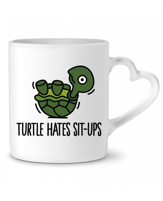 Mug coeur TURTLE HATES SIT-UPS par LaundryFactory